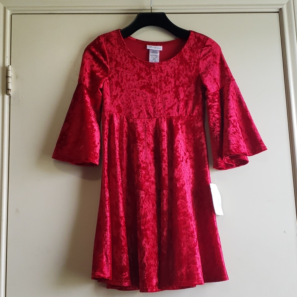 *Bonnie Jean* Long Bell-Sleeved Dress